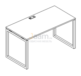 Мебель для персонала Стол письменный на металлокаркасе QUATTRO Б4 014 БП