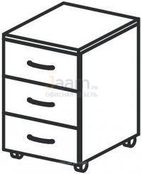 Мебель для персонала Тумба мобильная с ц/з ТВ-03цз