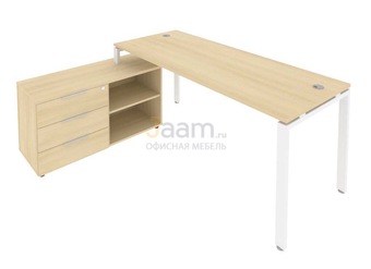 Кабинет руководителя Рабочая станция с опорной тумбой левая Б.РС-СТС-2.5 Л