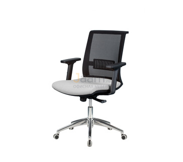 Кресло для персонала Рондо/П Ткань кат. 1 пластик черный/база алюминий