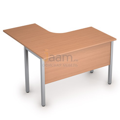 Мебель для персонала Стол криволинейный на металлических опорах правый 2МД.129