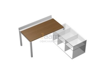 Мебель для персонала Стол рабочий (160) с ProSystem на опорной тумбе правой (БЕЗ ТУМБЫ) КВ 0121