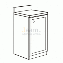 Мебель для гостиниц Офисная тумба с воротником под фригобар левая R6216V